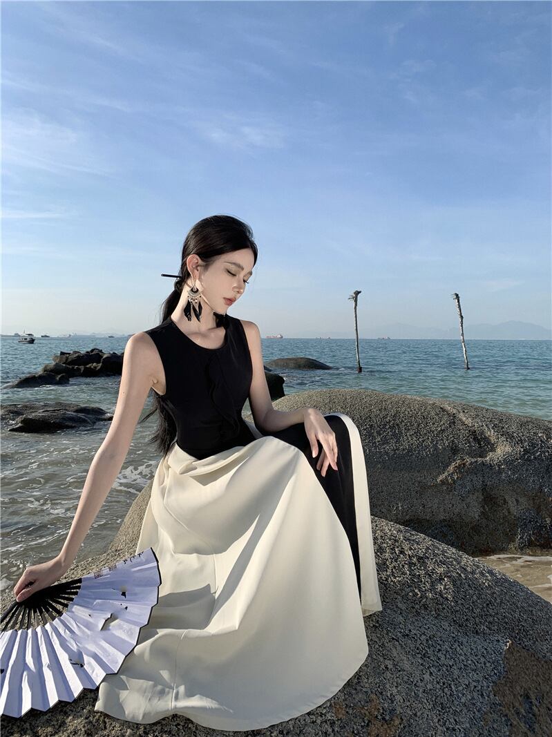 【dress】カラーマッチングワンピース G20125