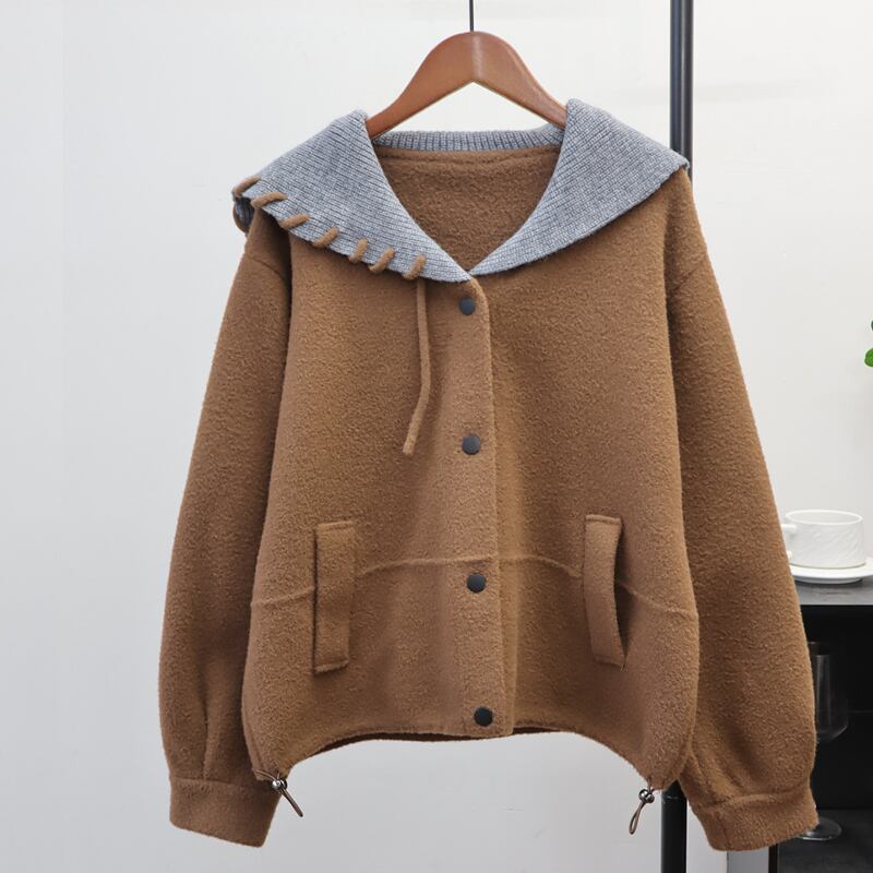 【outer】Vネックニットカーディガン Q7259