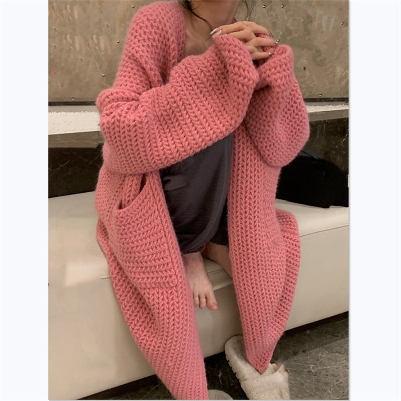 【outer】ロング丈ニットカーデ　M26831