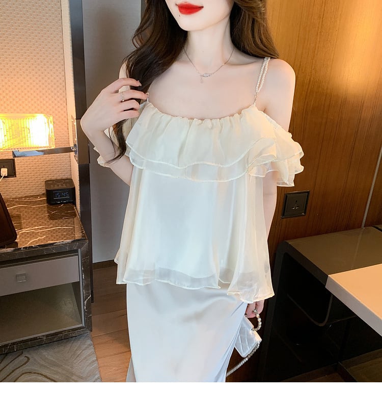 【tops】キャミフリルトップス　M23926
