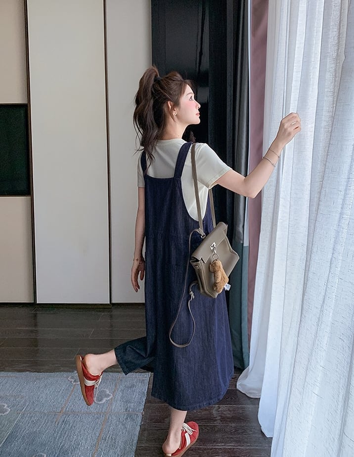 【dress】デニムサロペットスカート Q8321