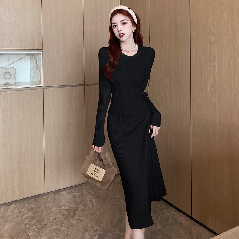 【dress】巾着ニットワンピース　M28217