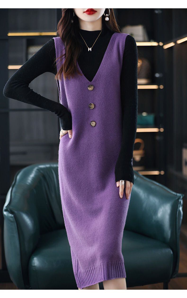 【dress】Ｖネックベストワンピース 　N2238