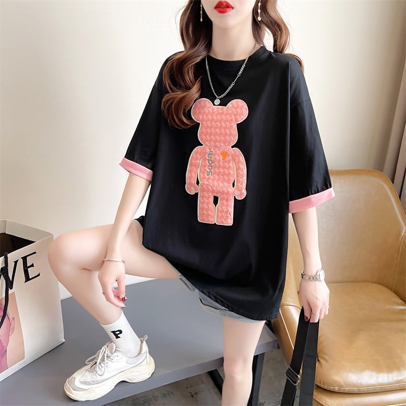 【tops】半袖偽二つ切り替えTシャツG20029