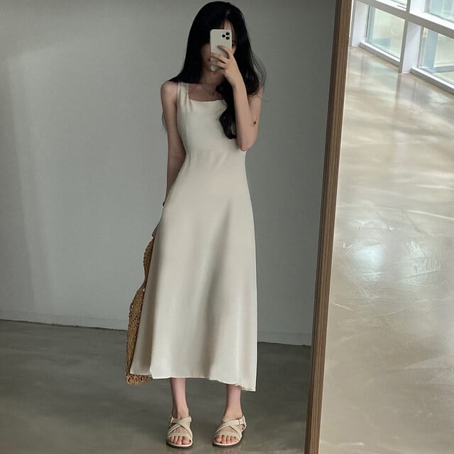 【dress】ウエストリボンキャミワンピースF7470