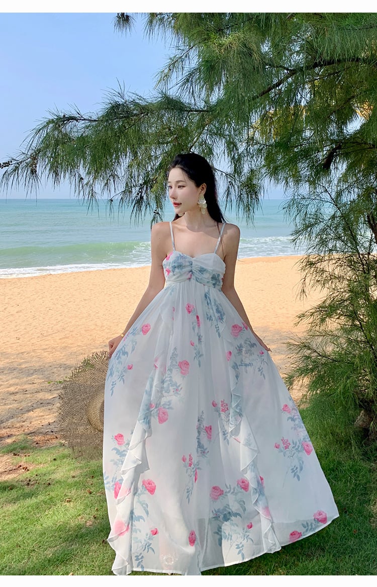 【dress】キャミ花柄ワンピース　M25302