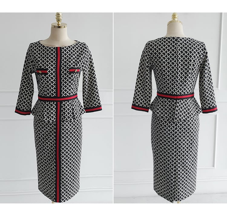 【dress】プリントワンピース　M24908