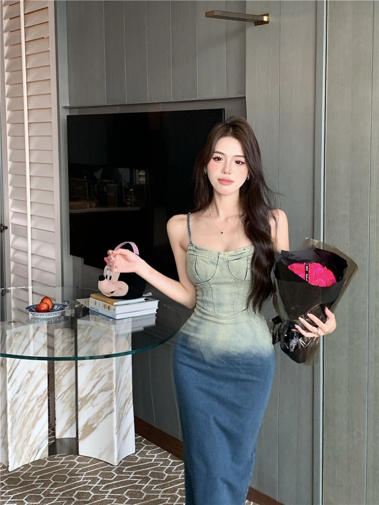 【dress】デニムキャミワンピース　M24852