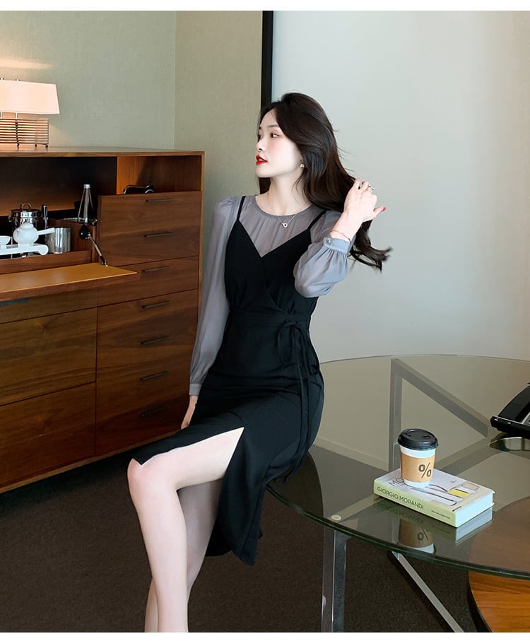 【dress】切り替えワンピース　M25726
