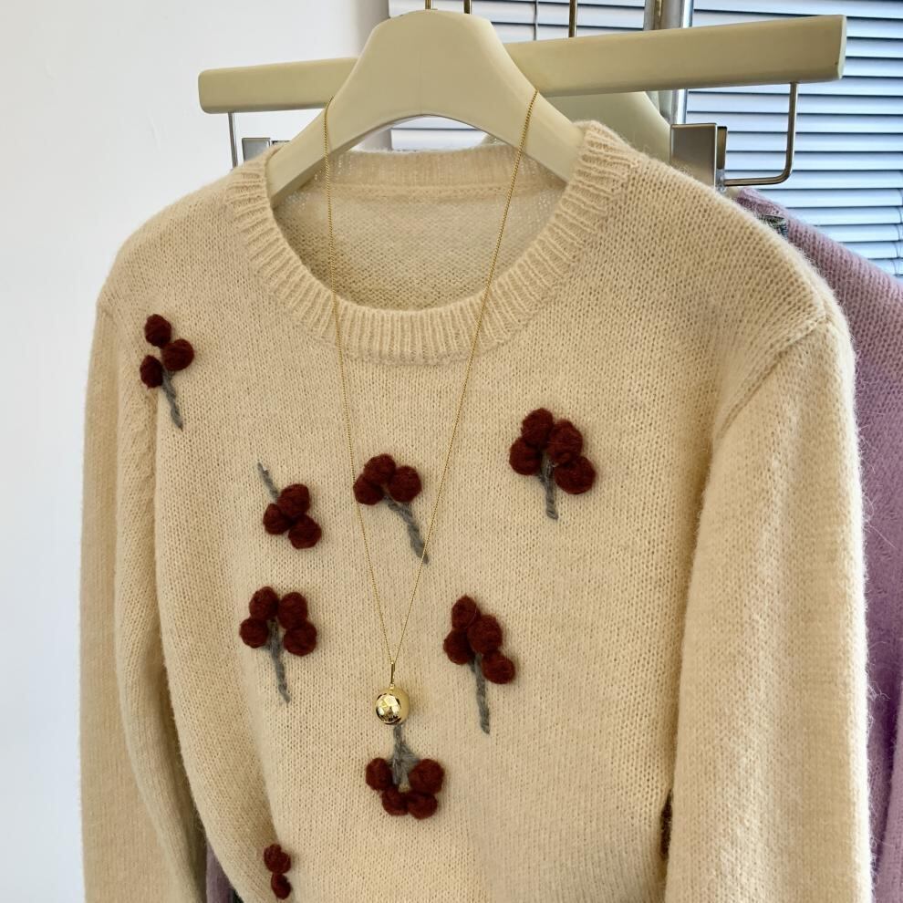 【tops】クルーネックニットセーター　M29253