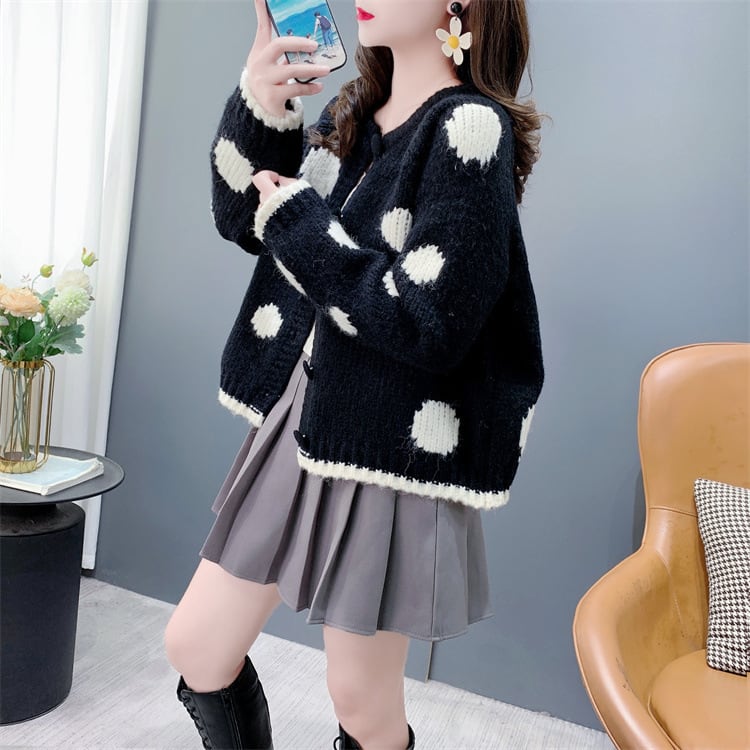 【outer】クルーネックニットカーデ　M26954
