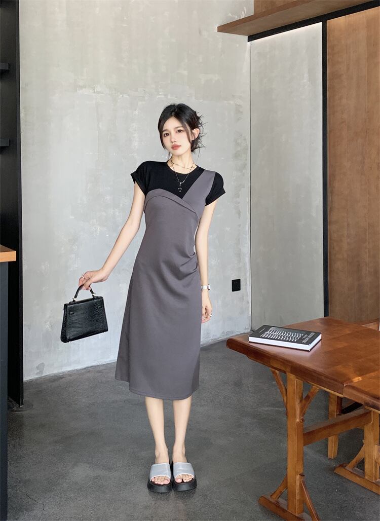 【dress】切り替えTシャツワンピース G20718