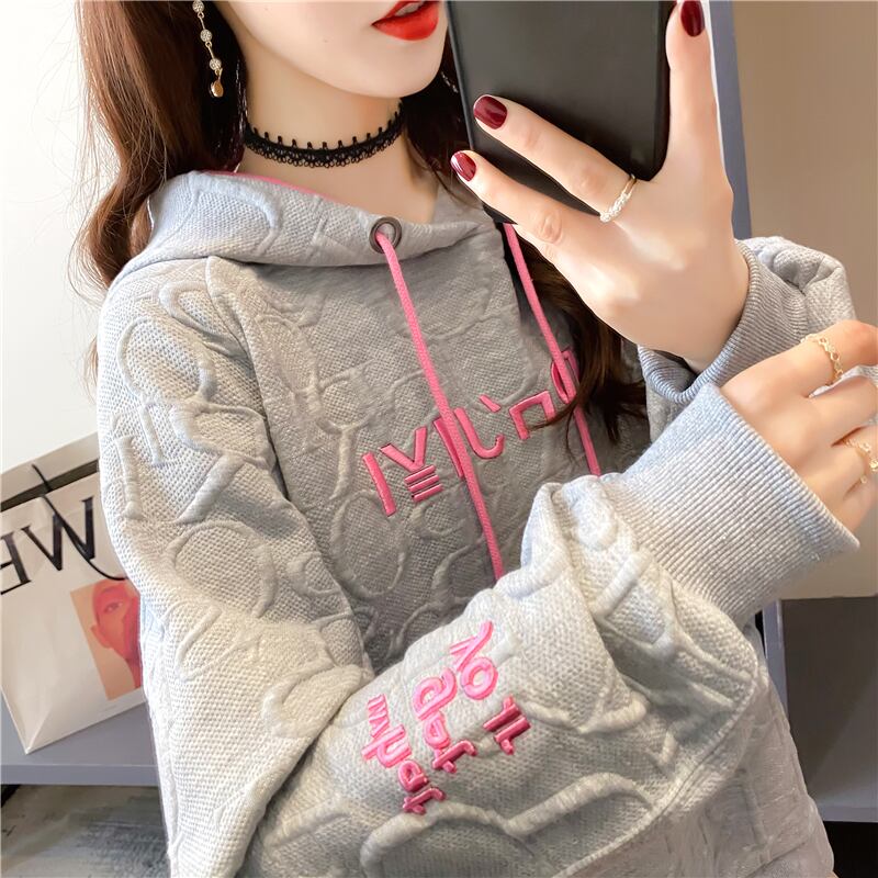 【tops】着回し力抜群!韓国系スウィートデザイン薄手パーカー G1620