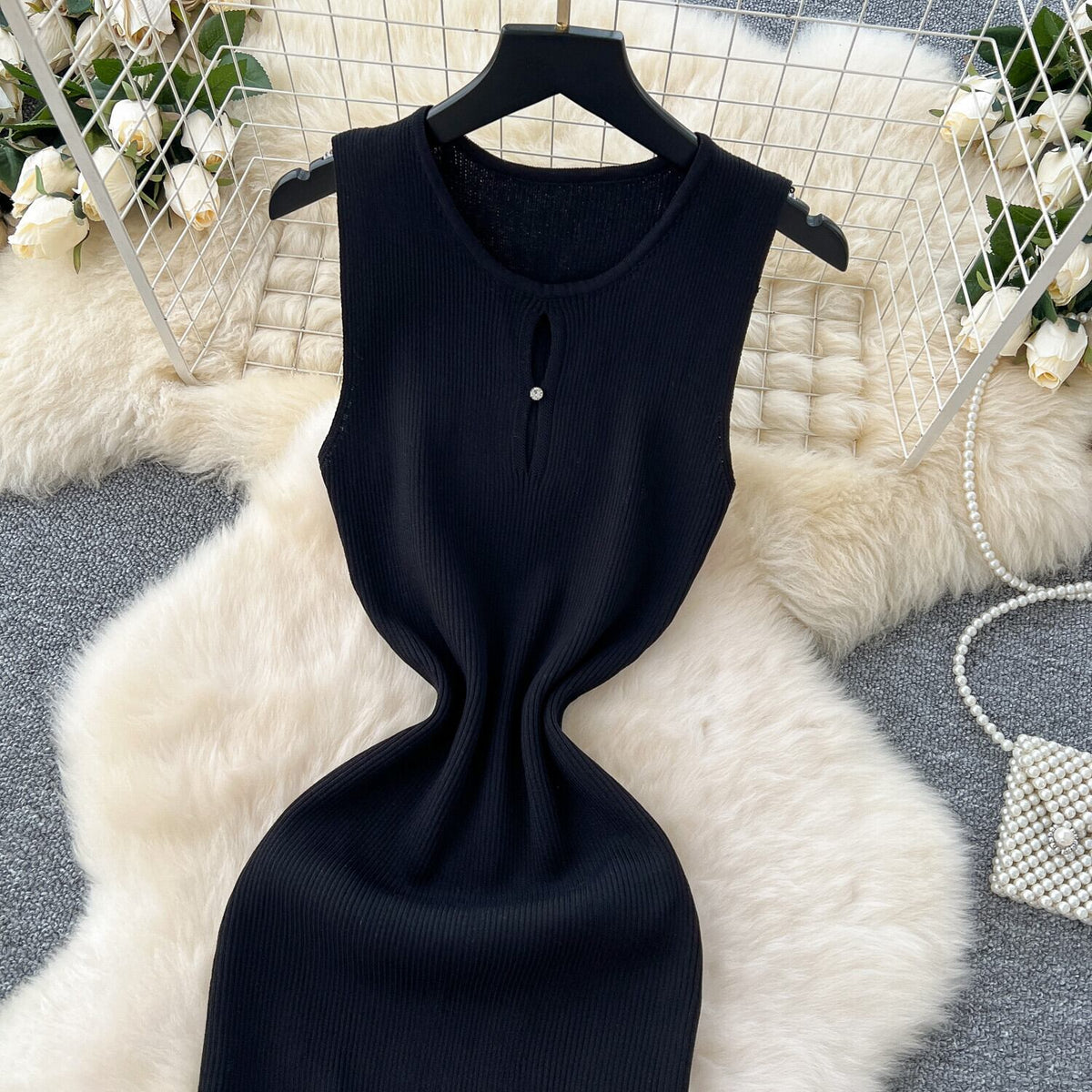 【dress】ノースリーブニットワンピース　M29709