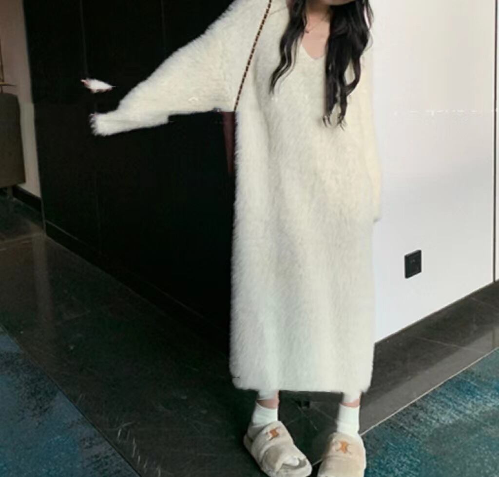 【dress】シャギーニットワンピース　M19111