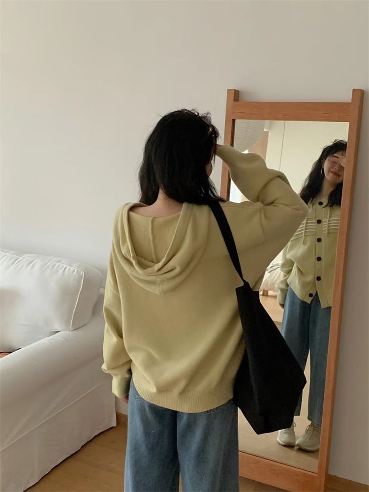 【outer】ボーダー柄ニットカーデ　M25970