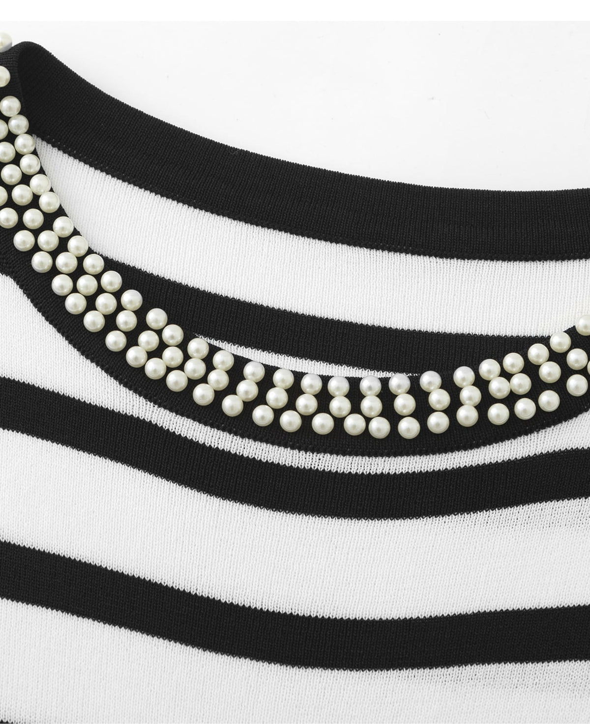 【dress】ノースリーブボーダー柄ニットワンピース Q8491