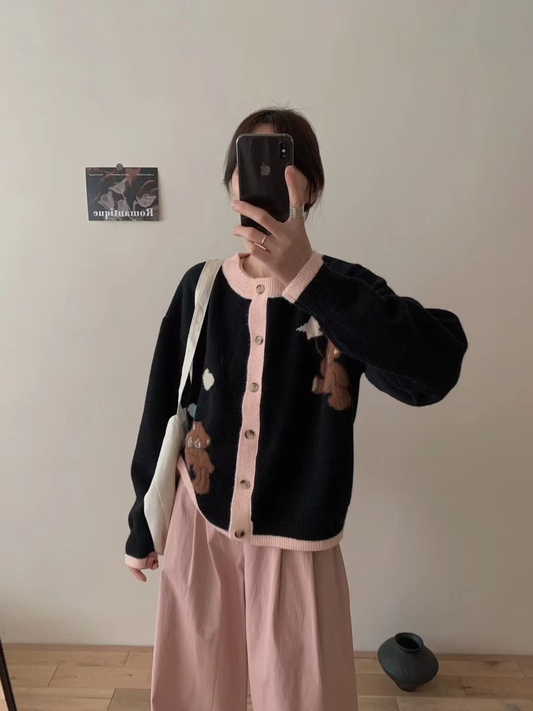 【outer】くまちゃんニットカーデ　M26336