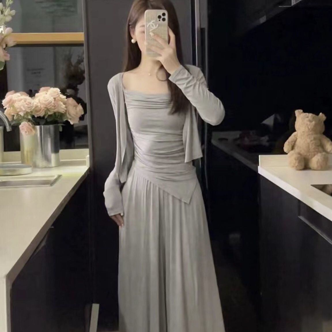 【set】カーディガン+キャミソール+パンツ3点セットG20632