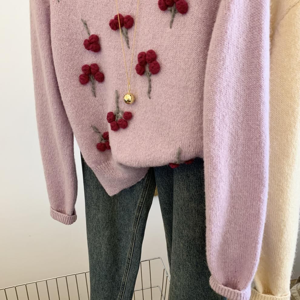 【tops】クルーネックニットセーター　M29253