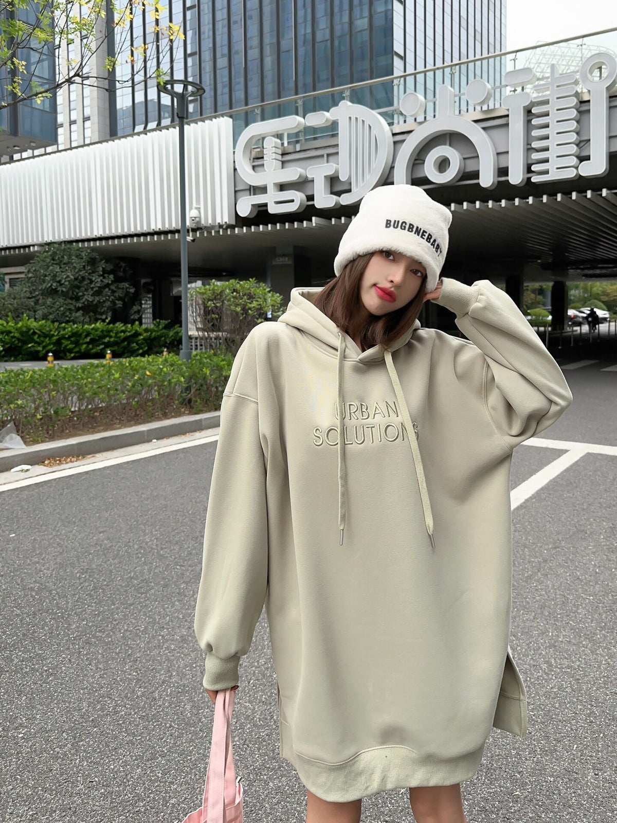 【dress】フード付きカジュアルワンピース    N2166