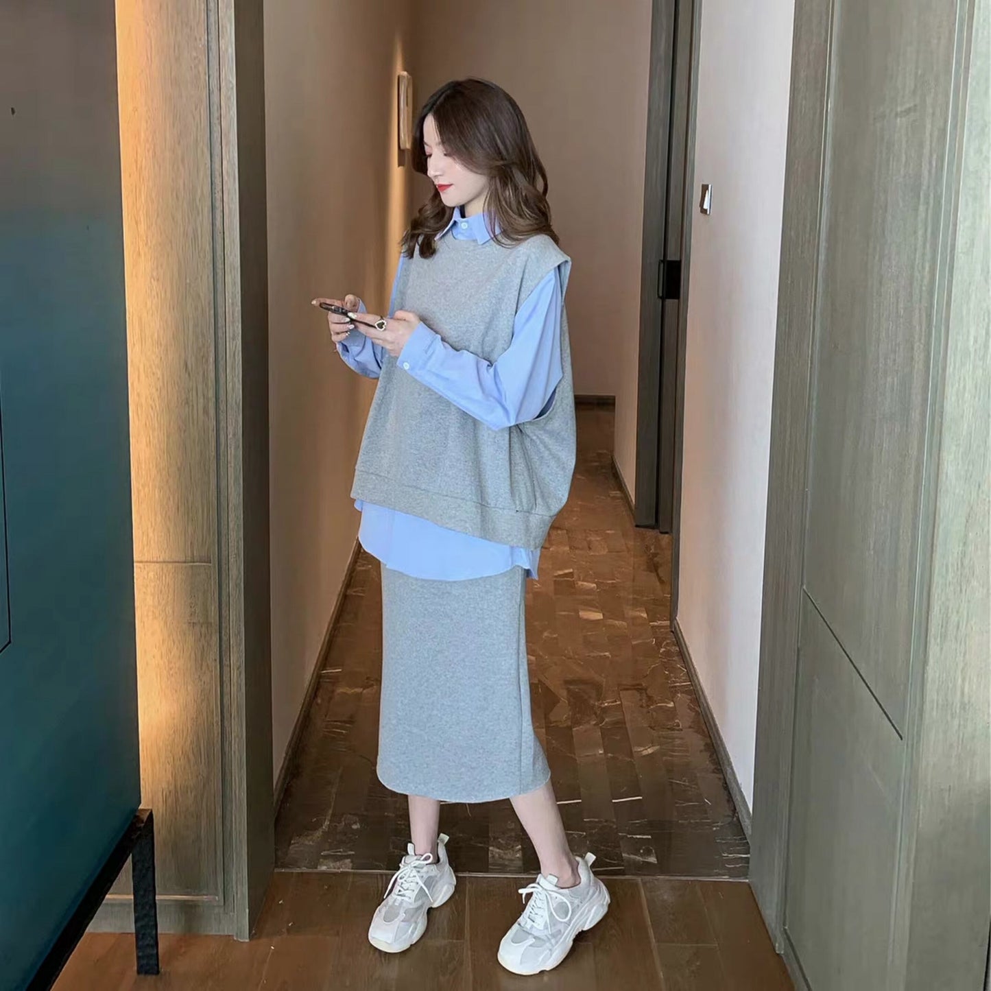 【set】スウィートファッション洋気着痩せ3点セット G2289