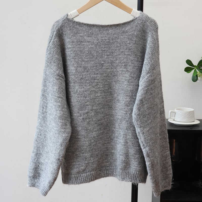 【tops】スパンコール付きニットトップス Q7194