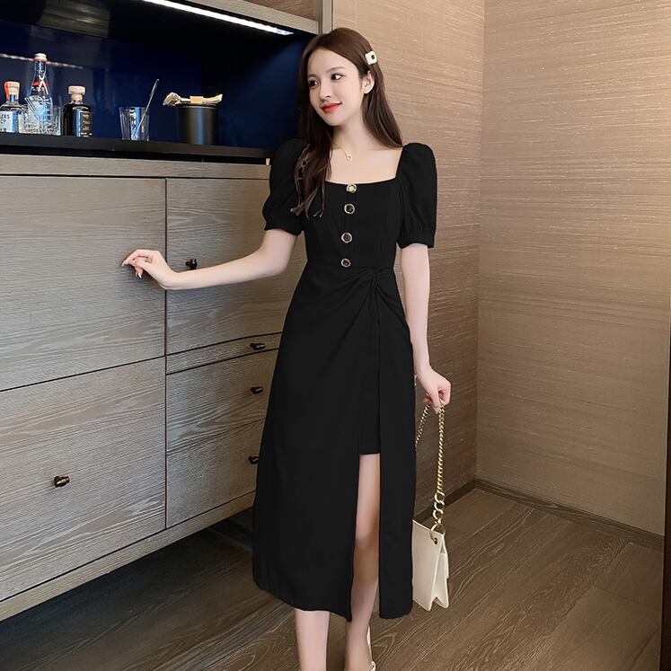 【dress】大人の定番気質満点スーツスリットINS風ワンピースF0023
