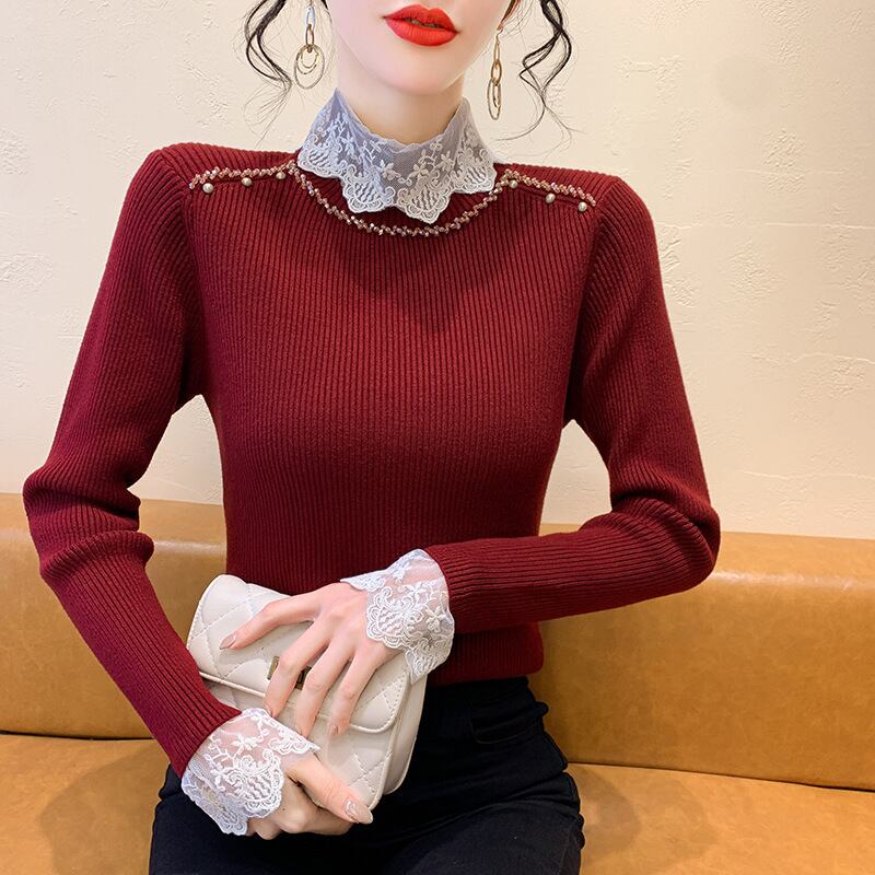 【tops】ドッキングニットトップス　M27425