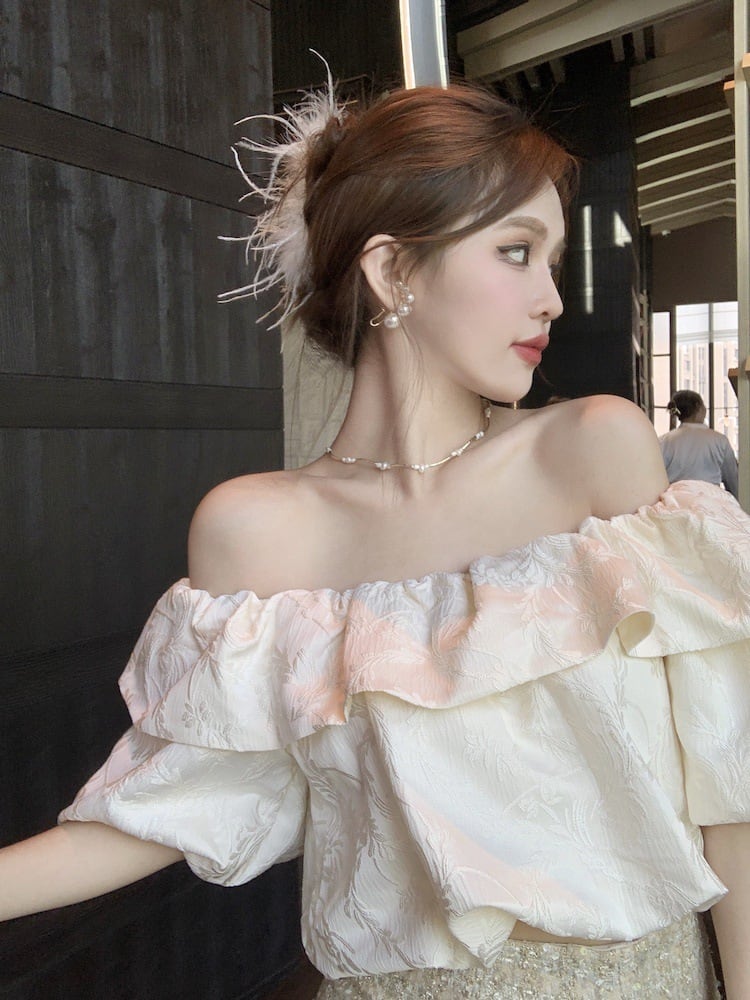 【tops】ボートネックトップス　M24333