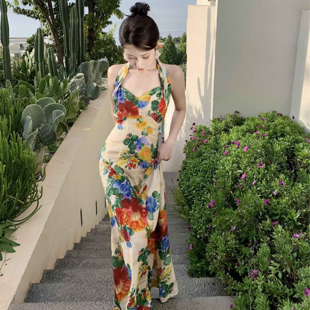 【dress】ホルターネックワンピース　M25293