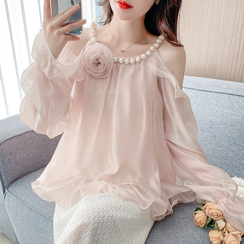 【tops】オフショルダーブラウス　M29371