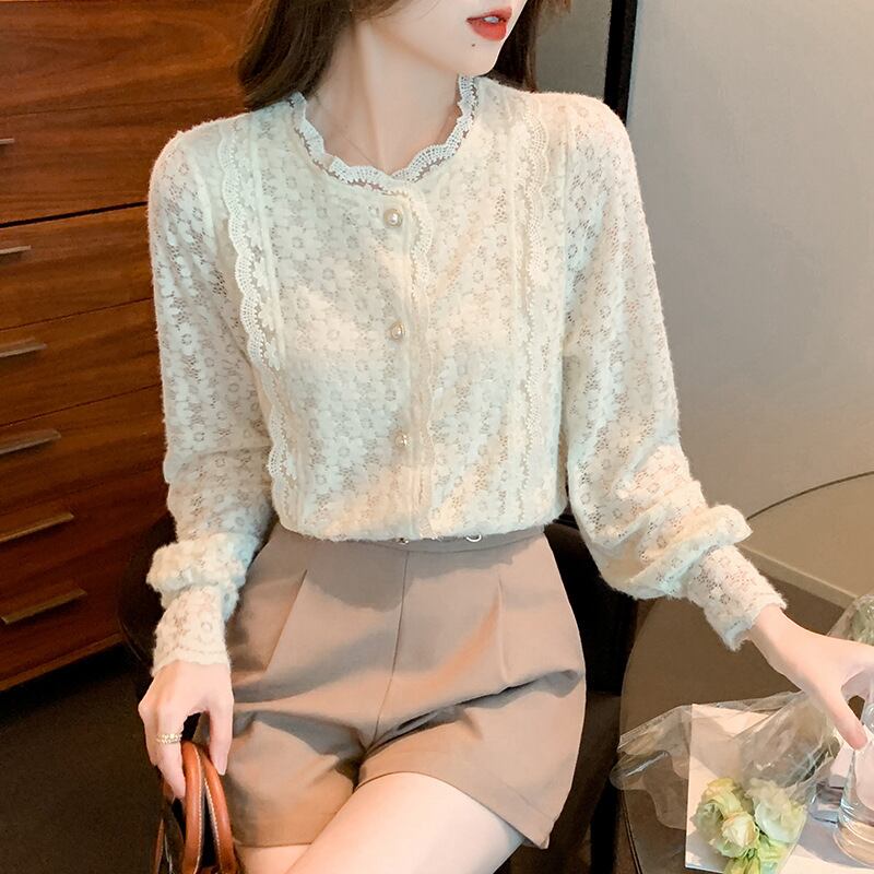 【tops】レースシャツトップス　M28508
