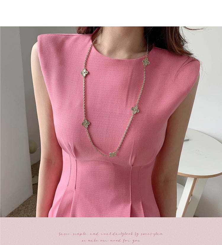 【dress】OL通勤ノースリーブワンピース G20964