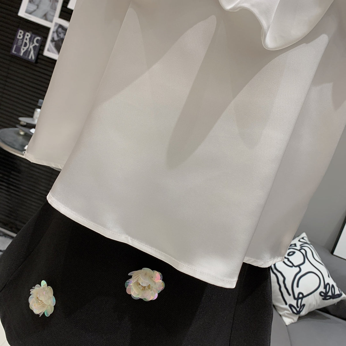 【set】フリルトップス×スカートセット　M24492