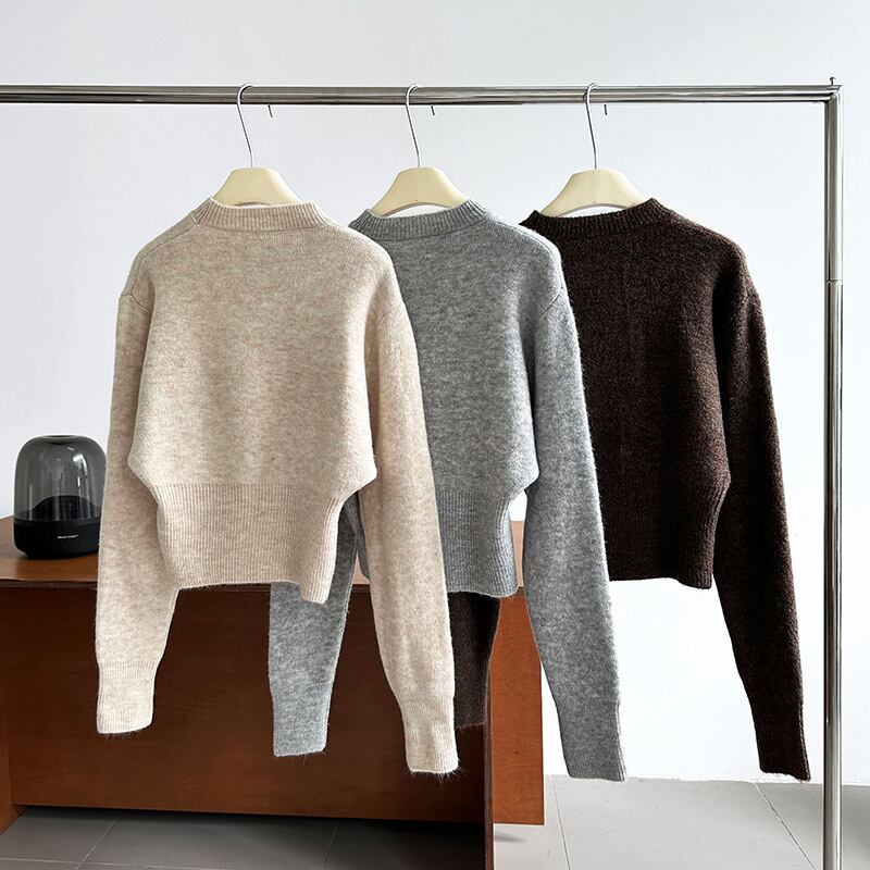 【tops】ファスナーニットプルオーバー　M19197