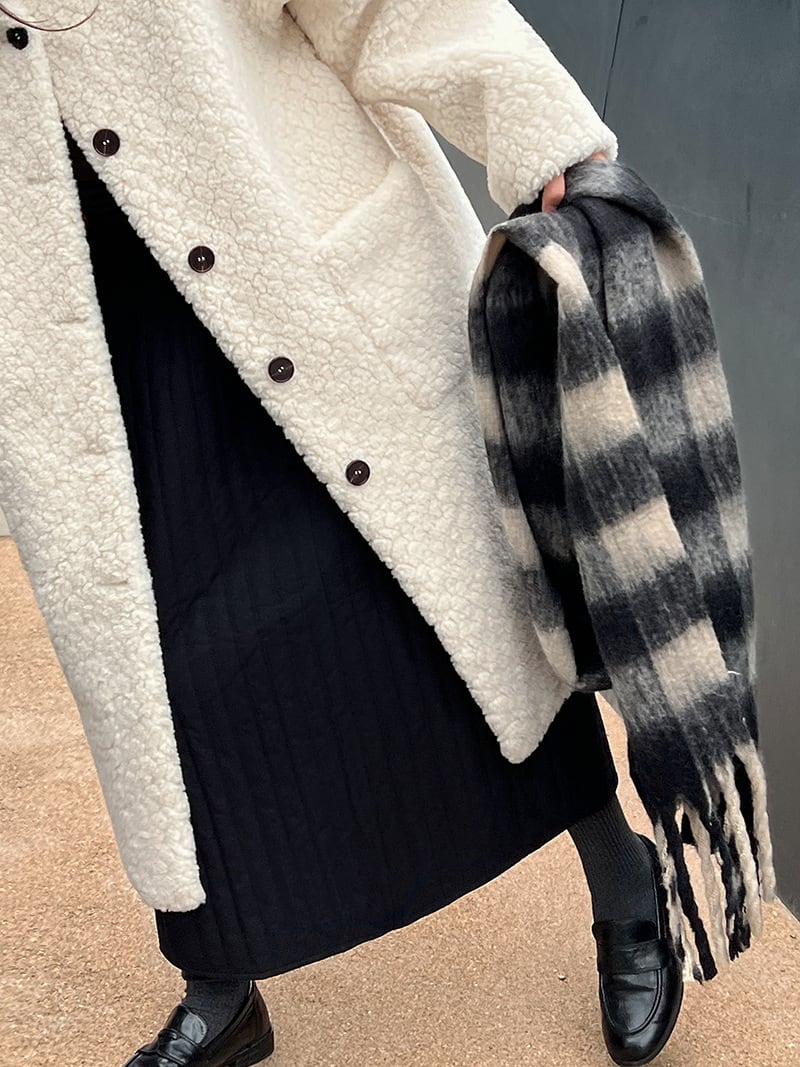 【outer】ロングシープボアコート Q7224
