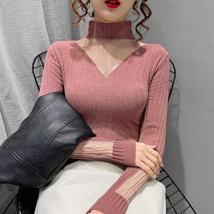 【tops】早い者勝ち!気質満点エレガントニットファッション秋冬新作長袖着痩せトップス G3477