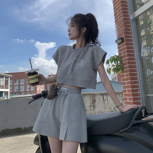 【set】3色Ｔシャツ+ショートパンツ2点セットF7531