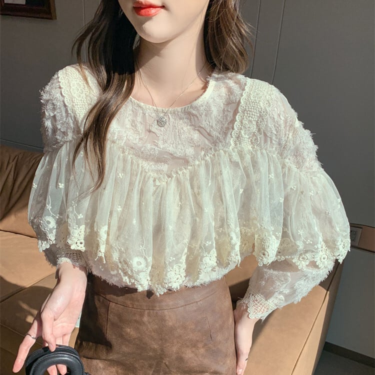 【tops】レースブラウス　M25164