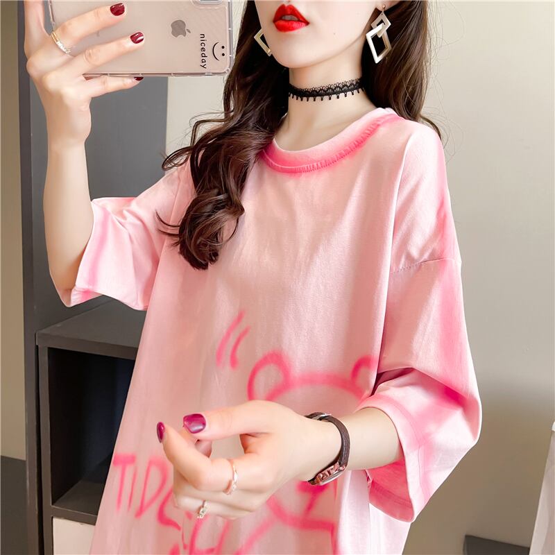 【tops】スウィート韓流スタイルトップス合わせやすいINS風Tシャツ G6704