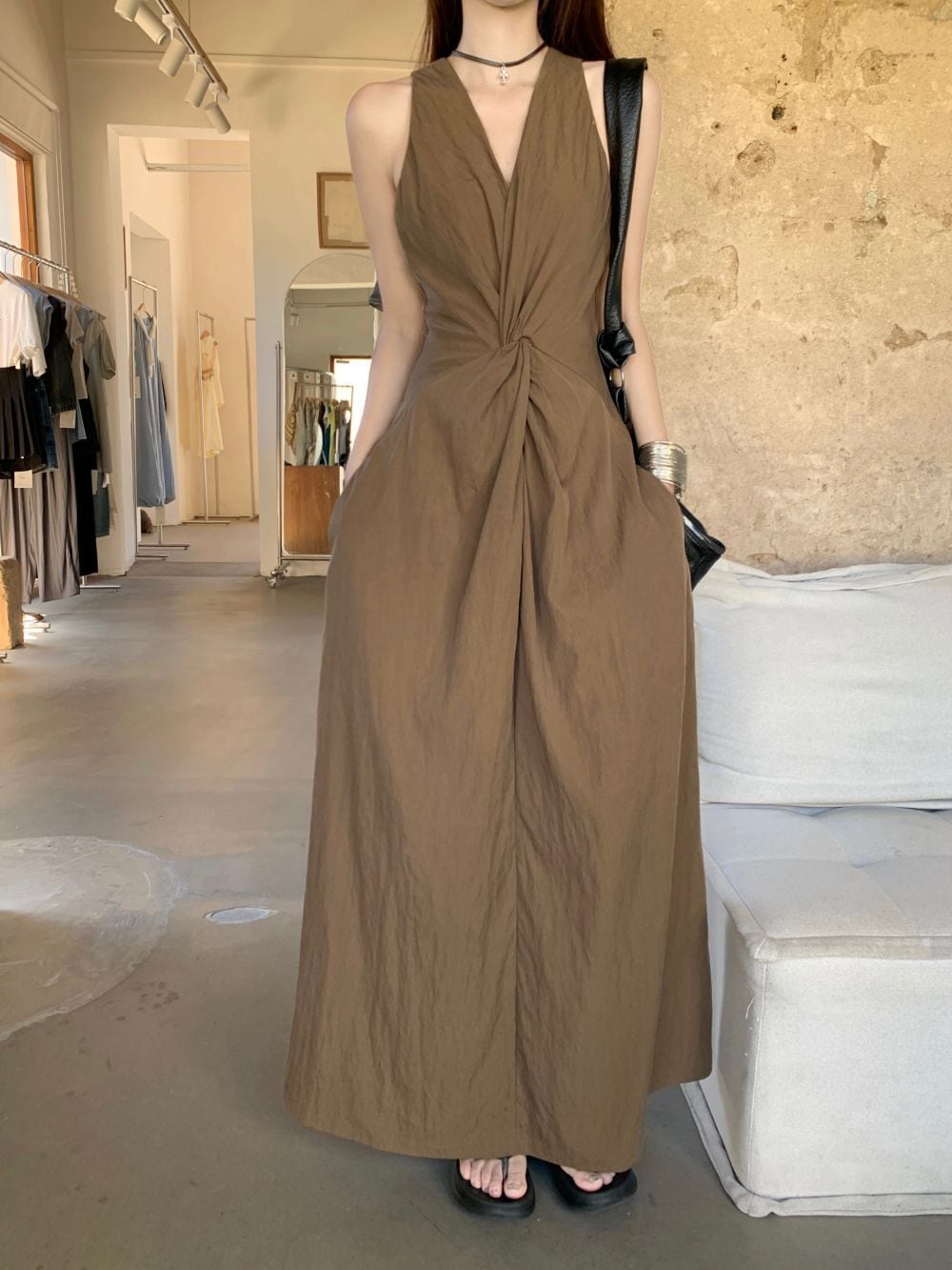 【dress】ロング丈ワンピース　M24826