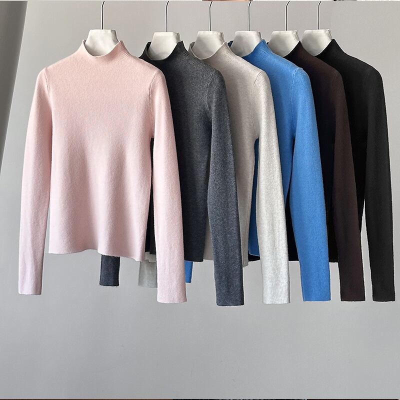 【tops】ハイネックニットトップス Q6970