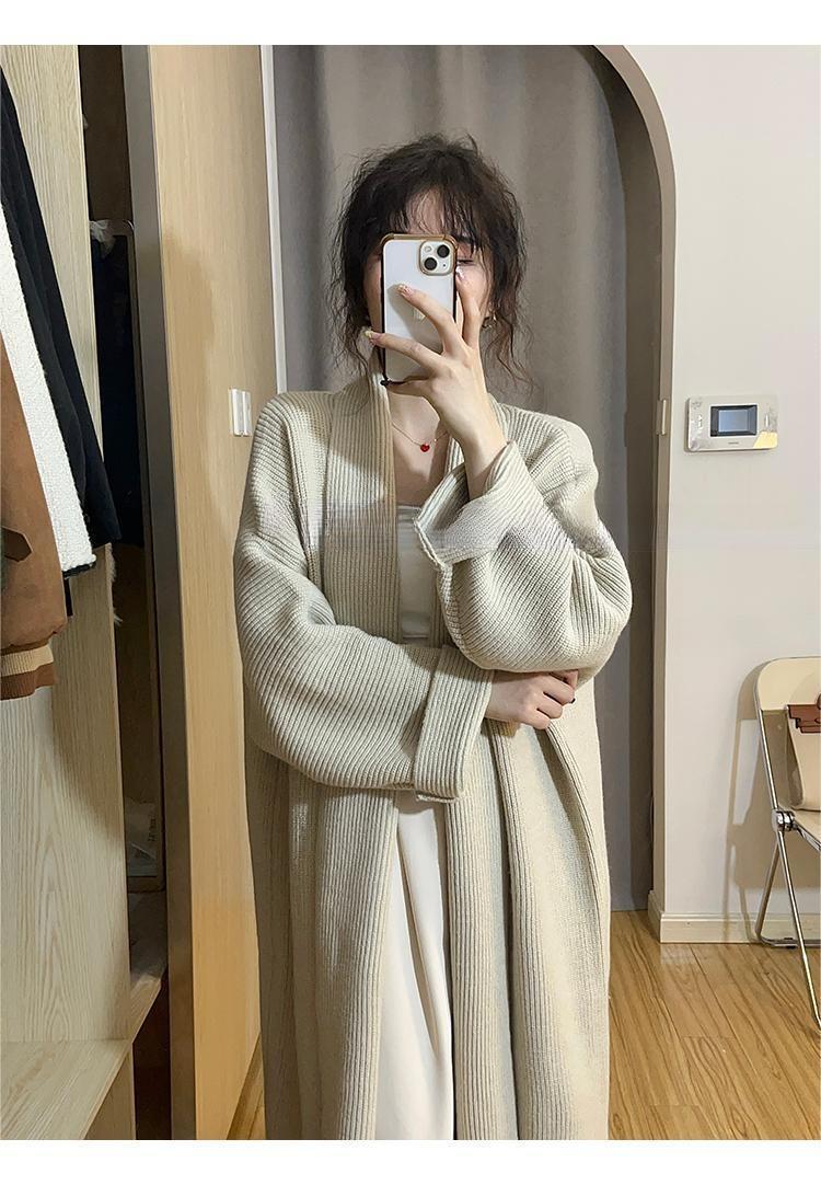 【outer】ロング丈ニットカーデ　M19009