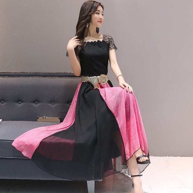 【dress】ファッション気質満点エレガントプリント体型カバー着痩せワンピース G0533