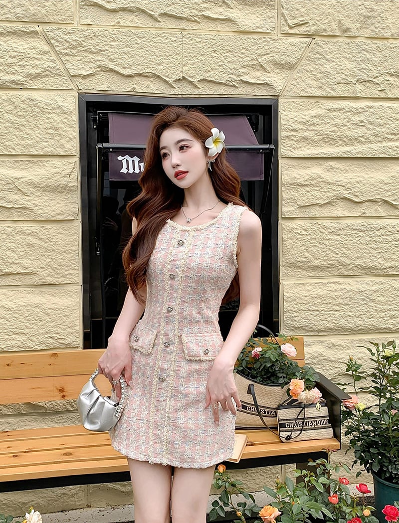 【dress】ツイードキャミワンピース　M24055
