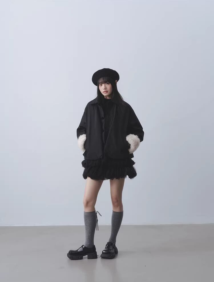 【dress】チュールドッキングティアードワンピース Q7964