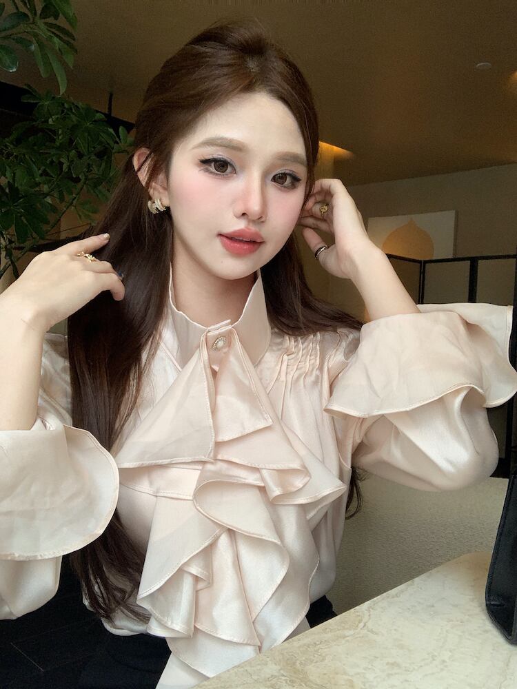 【tops】フリルブラウス　M28473