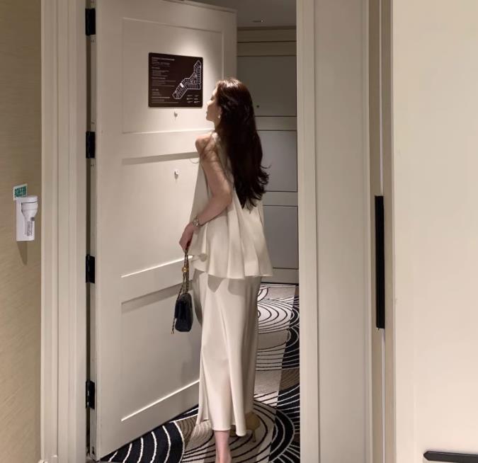 【set】イレギュラータンクトップ+スカート２点セットF7417