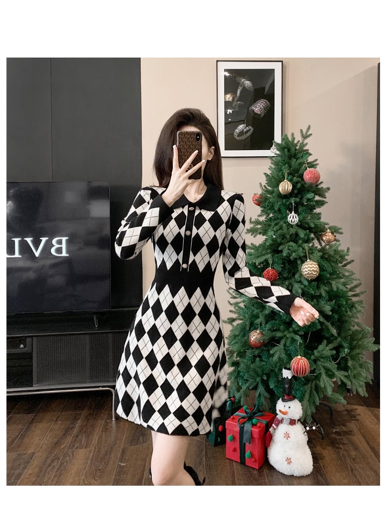 【dress】ニットワンピース　M25464